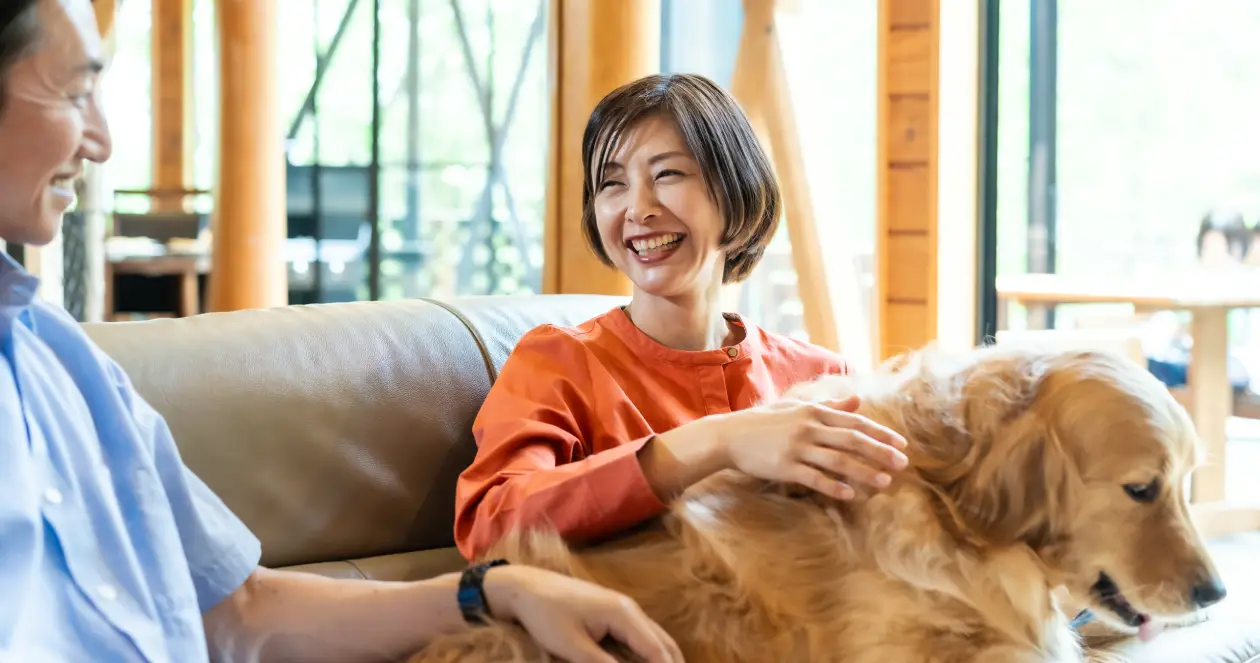 和愛犬一起度過，特別的片刻時光。